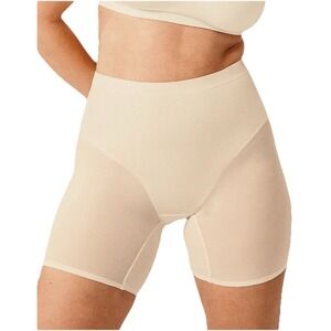 Shapermint NWT Essentials Empower Mesh Shaper Shorts Large Chai Cream Color